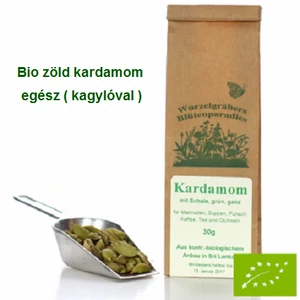 Kardamom zöld egész  kagylóval Bio 30 gr Wurdies