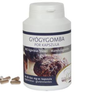 Mandulagomba-Agaricus blazei BIO gyógygomba por kapszula 100 db, 620 mg Pilze Wohlrab 