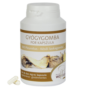 Késői laskagomba - Pleurotus BIO gyógygomba por kapszula 100 db, 620 mg Pilze Wohlrab