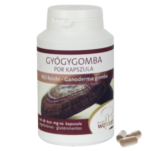 Ganoderma lucidum-Reishi BIO gyógygomba por kapszula 100 db, 620 mg Pilze Wohlrab