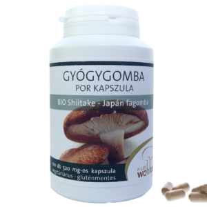 Shiitake - Japán fagomba BIO gyógygomba por kapszula 100 db, 520 mg Pilze Wohlrab