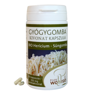 Süngomba-Hericium  BIO gyógygomba kivonat kapszula 60 db, 465 mg Pilze Wohlrab