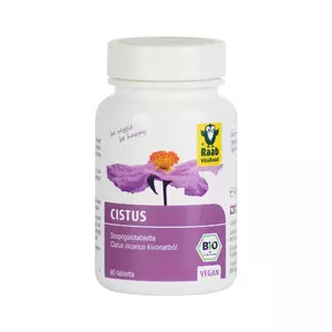 Cistus-Bodorrózsa kivonat szopogatótabletta Bio, 90 db 472 mg,  Raab Vitalfood