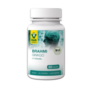 Brahmi-Gingko kapszula Chlorellával BIO 60 db 550 mg Raab Vitalfood