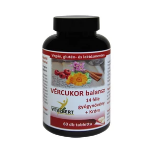 Vércukor balansz tabletta 14 gyógynövényből, krómmal 60 db, Vitalbert