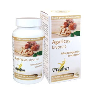 Mandulagomba-Agaricus blazei gyógygomba kivonat kapszula 60 db, 500 mg Vitalbert 