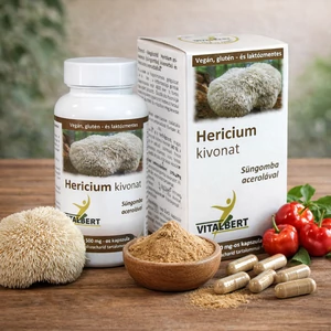 Süngomba-Hericium gyógygomba kivonat kapszula 60 db, 500 mg Vitalbert (1 havi adag)