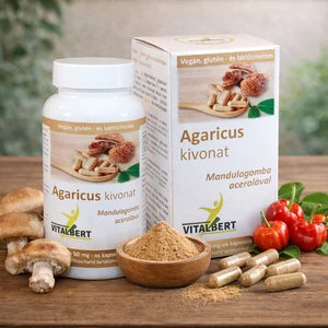 Mandulagomba-Agaricus blazei gyógygomba kivonat kapszula 60 db, 500 mg Vitalbert 