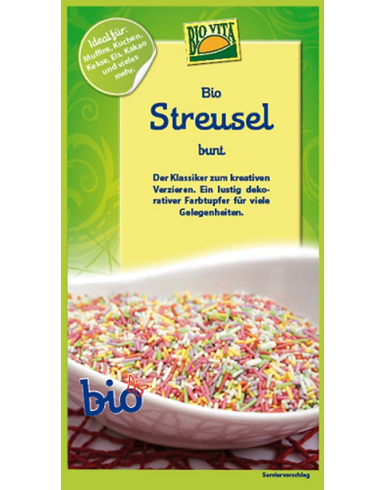 Színes cukordekoráció bio 60 g Biovita Naturkost