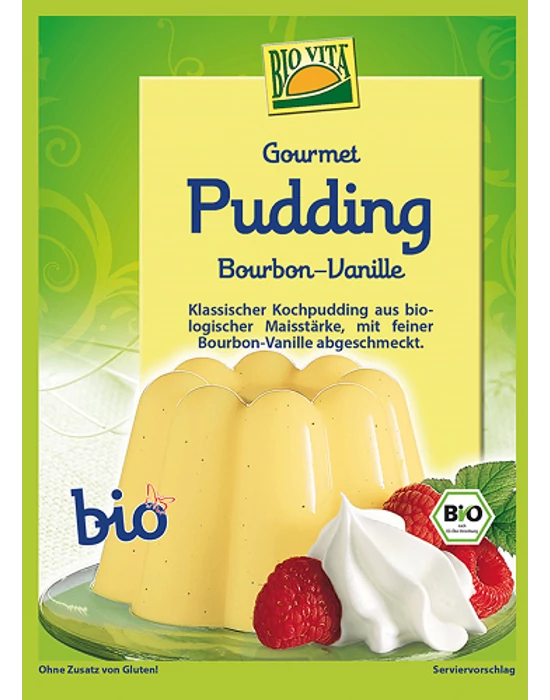 Gourmet bio Bourbon vanília puding 38 g Biovita Naturkost