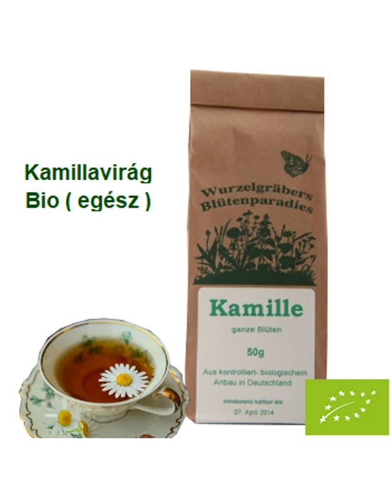 Kamillavirág egész Bio 50 g Wurdies