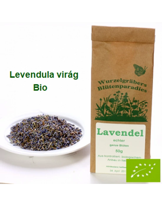 Levendula virág Bio 50 g Wurdies