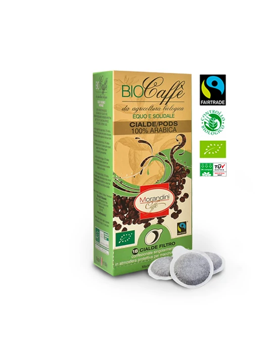 Bio prémium őrölt kávé, 18 db kávépárna, Morandini caffe
