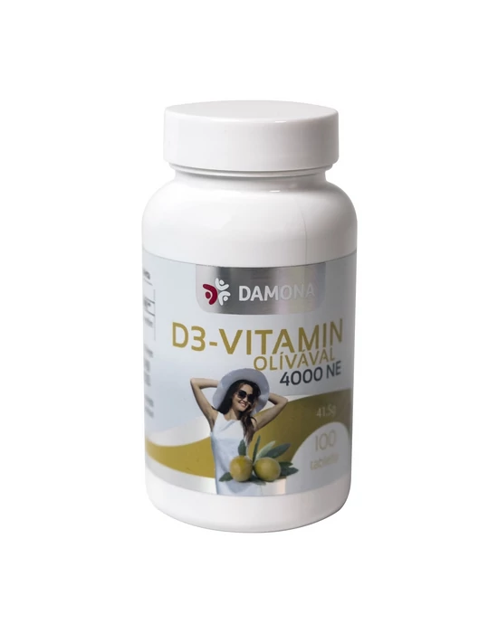 D3-vitamin 4000NE olívával tabletta 100 db Damona