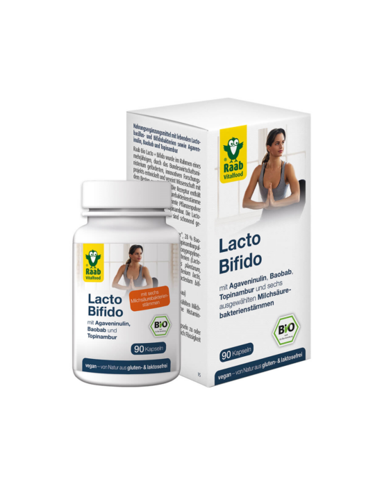 Bio Lacto + Bifido kapszula 90 db  470 mg Raab Vitalfood