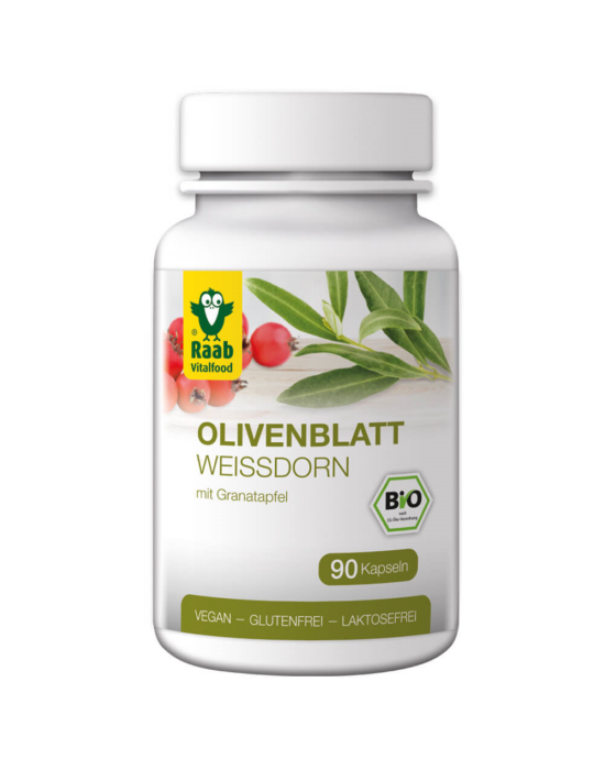 Bio Olívalevél-Galagonya kivonat kapszula 400 mg 90 db Raab Vitalfood