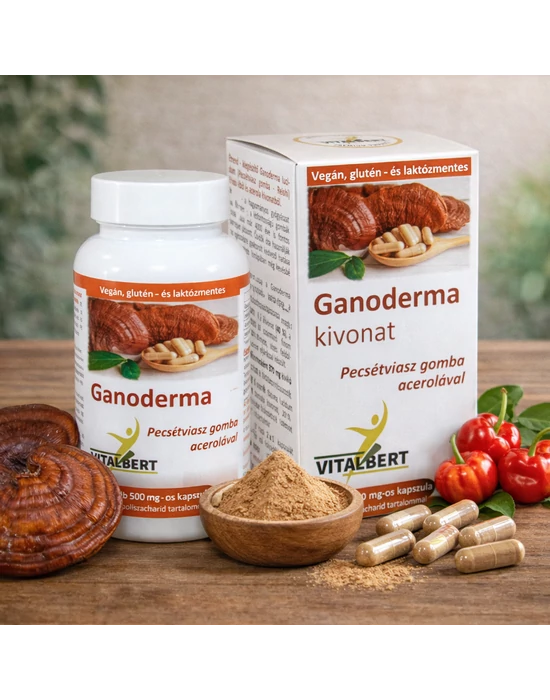 Ganoderma lucidum-Reishi gyógygomba kivonat kapszula 60 db, 500 mg Vitalbert