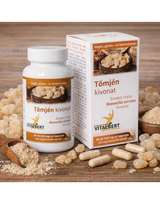 Tömjén kivonat (Boswellia serrata) kapszula 60 db 520 mg Vitalbert (1 havi adag)